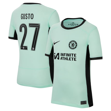 Chelsea Cup Third Stadium Sponsored Shirt 2023-24 - Kids with Gusto 27 printing - Kit Captain