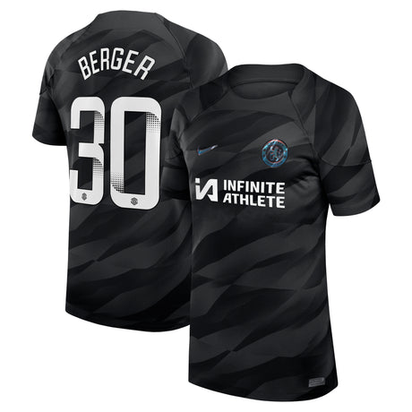 Chelsea WSL Nike Stadium Goalkeeper Sponsored Shirt 2023-24 - Kids with Berger 30  printing - Kit Captain