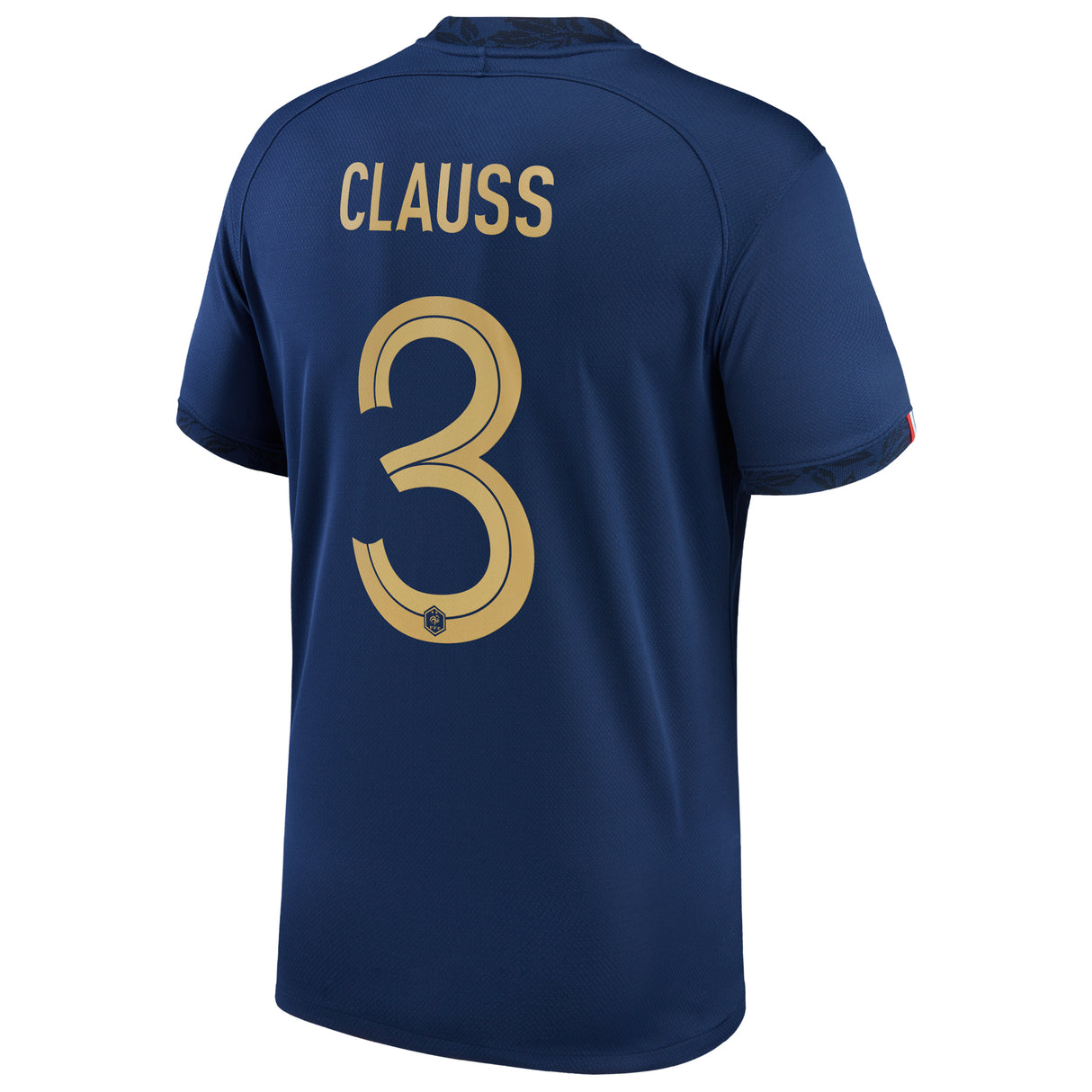 France Home Stadium Shirt 2022 with Clauss 3 printing - Kit Captain