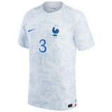 France Away Match Shirt 2022 with Clauss 3 printing - Kit Captain