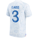 France Away Stadium Shirt 2022 with Clauss 3 printing - Kit Captain