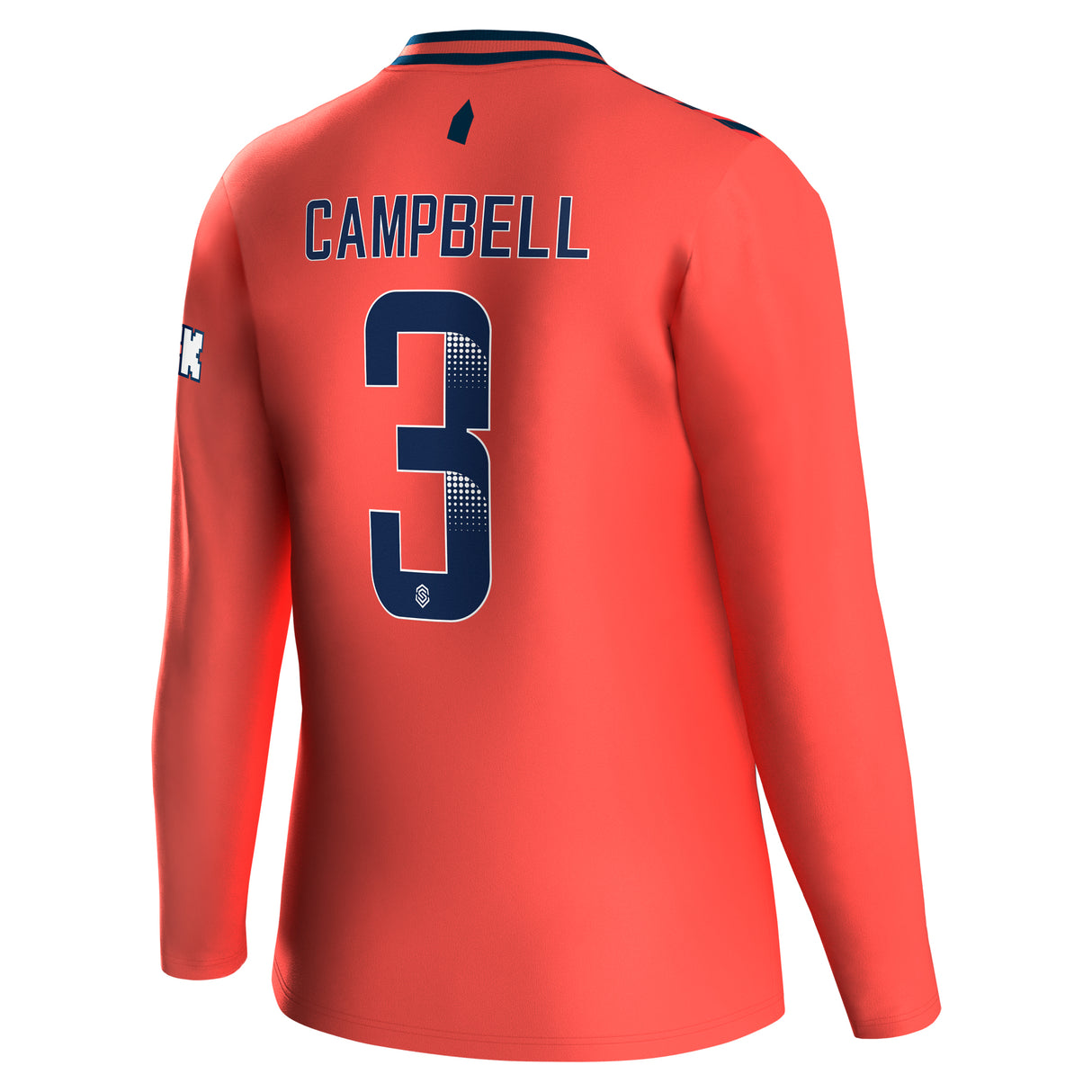 Everton WSL Hummel Away Shirt 2023-24 - Long Sleeve - With Campbell 3 printing - Kit Captain