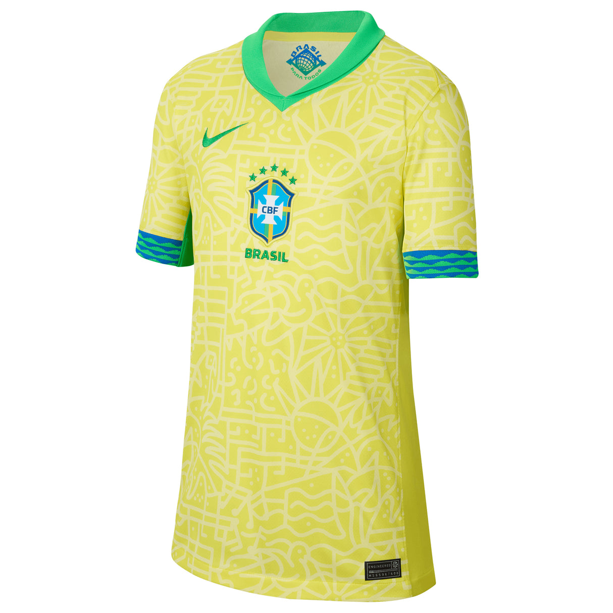 Brazil Nike Home Stadium Shirt 2024 - Kids