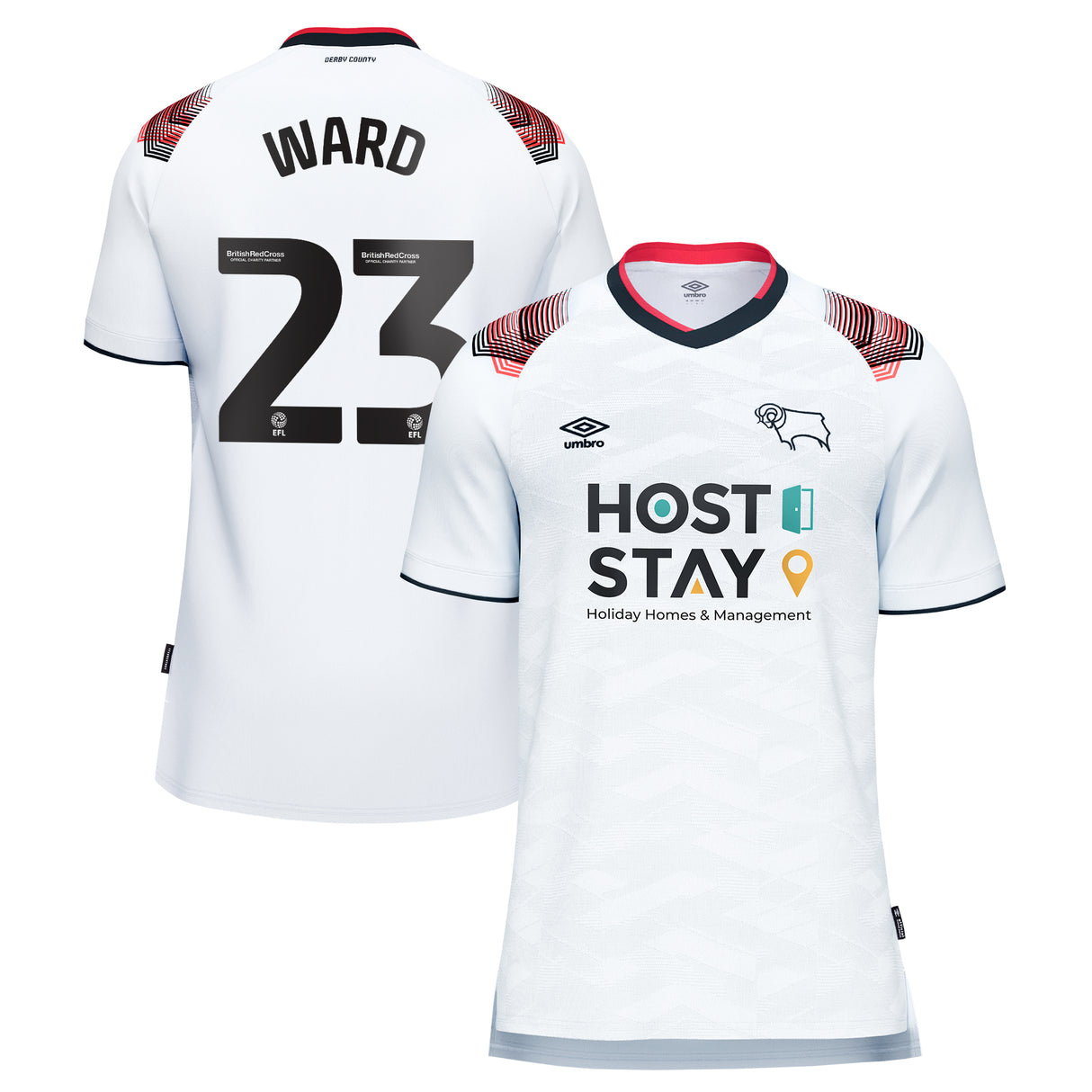 Derby County Umbro Home Shirt 2023-24 - Joe Ward 23