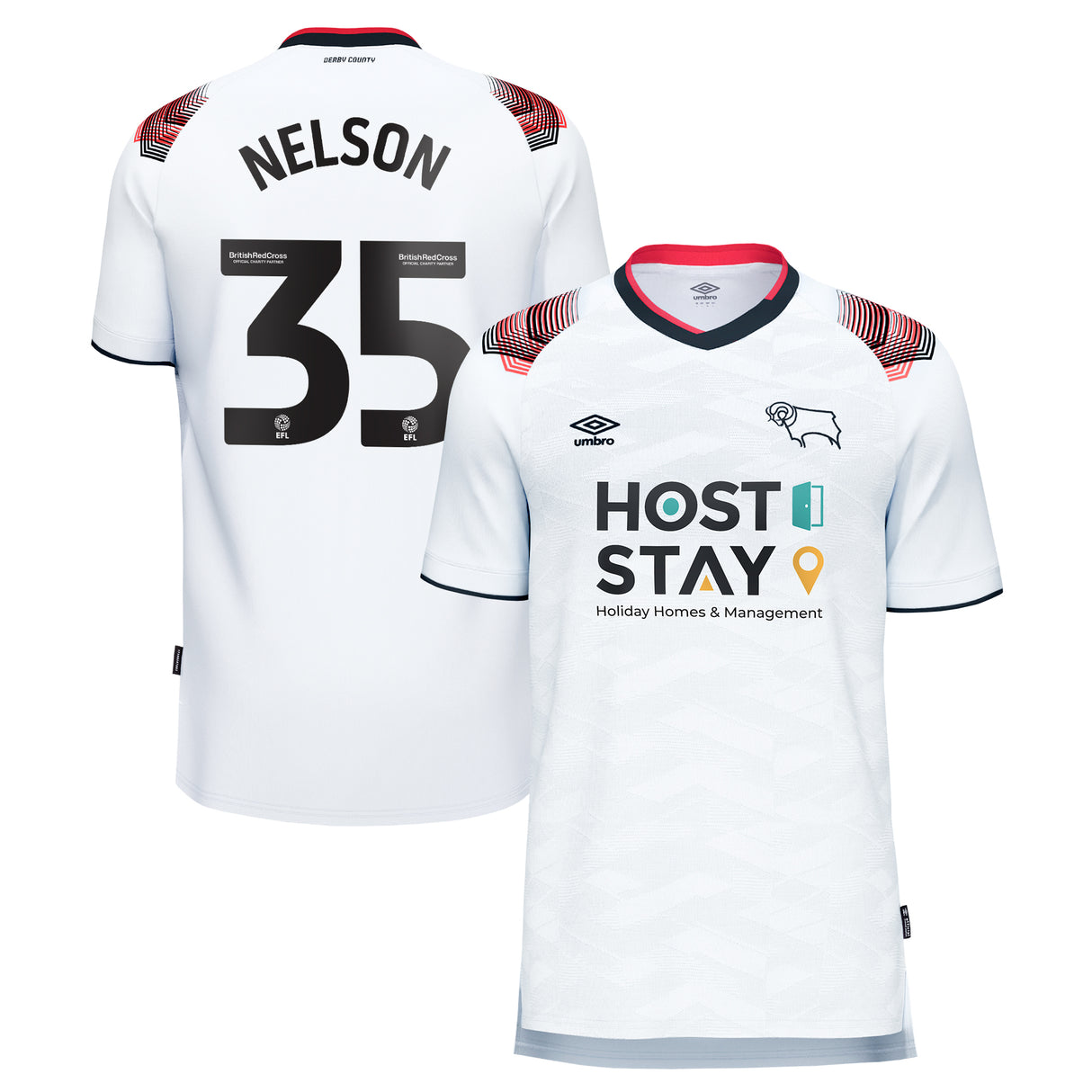 Derby County Umbro Home Shirt 2023-24 - Kids - Curtis Nelson 35