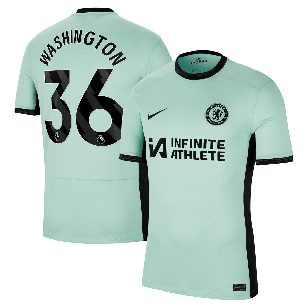 Chelsea Nike Third Stadium Sponsored Shirt 2023-24 with Washington 36 printing