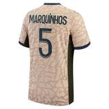 PSG Jordan Fourth Dri-FIT ADV Match Shirt 23/24 with Marquinhos 5 printing