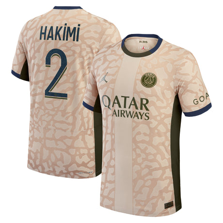 PSG Jordan Fourth Dri-FIT ADV Match Shirt 23/24 with Hakimi 2 printing