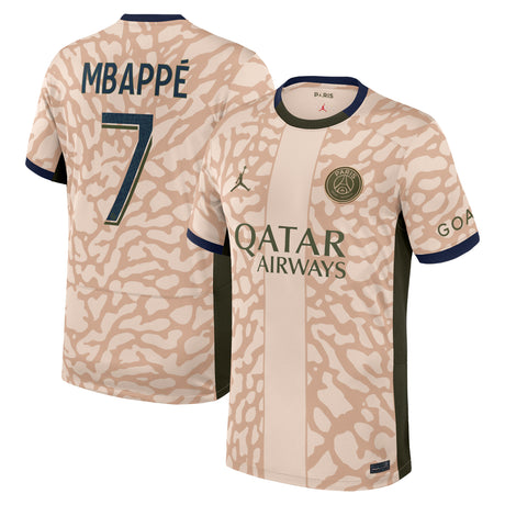 PSG Jordan Fourth Stadium Shirt 23/24 with Mbappé 7 printing