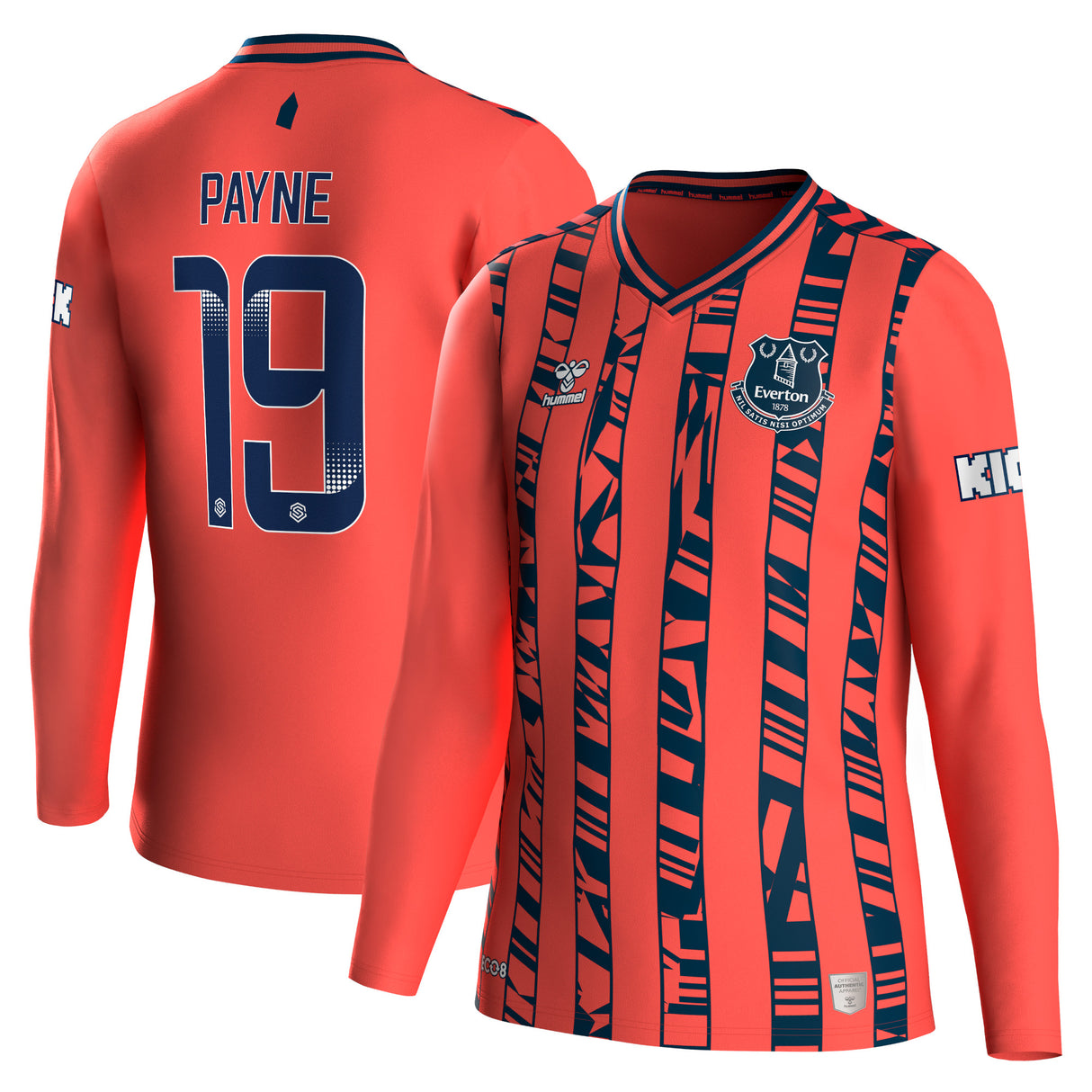 Everton WSL Away Shirt 2023-24 - Kids - Long Sleeve with Payne 19 printing