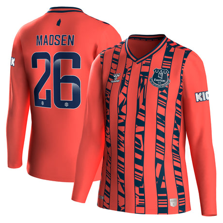 Everton WSL Away Shirt 2023-24 - Kids - Long Sleeve with Madsen 26 printing