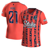 Everton WSL Away Shirt 2023-24 with Kühl 21 printing