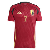 Belgium FA adidas Home Shirt 2024 with De Bruyne 7 printing