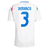 Italy adidas Away Shirt 2024 with DiMarco 3 printing