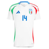 Italy adidas Away Shirt 2024 with Chiesa 14 printing