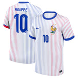 France Nike Away Stadium Shirt 2024 with Mbappe 10 printing